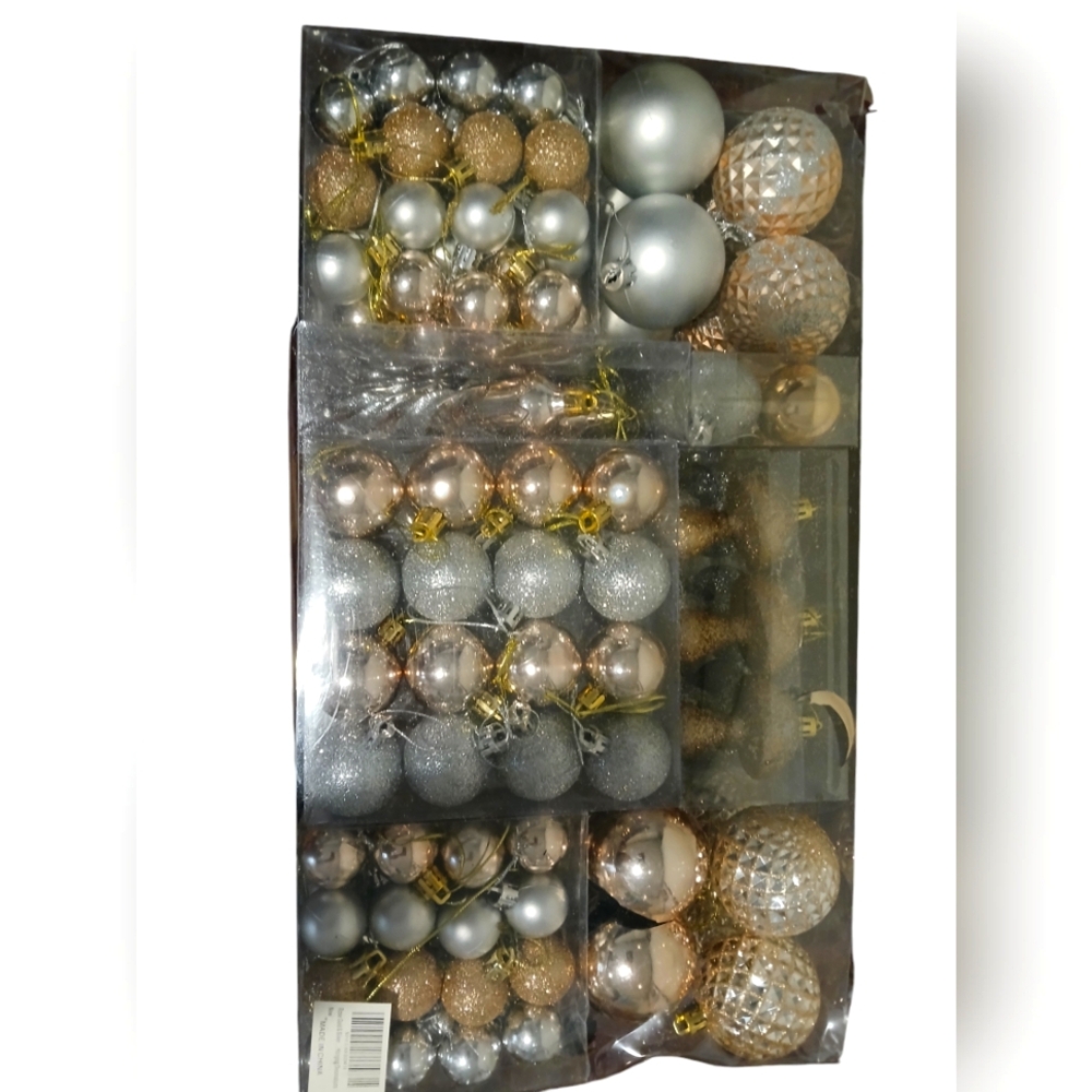 Rose gold christmas ornaments